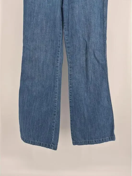 GAP 1969 Original Flare Jeans Braided Waist & Pockets Women's 8 R Vintage - Picture 7 of 16
